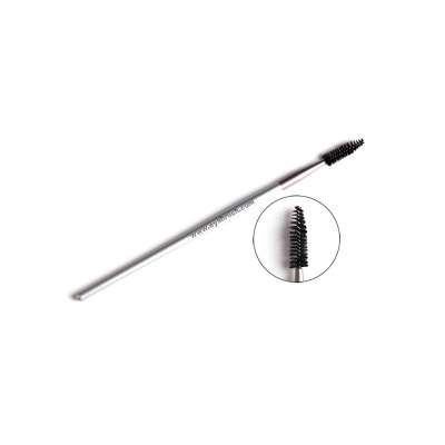 Black nylon hair wood handle cosmetic eyelash mascara brush