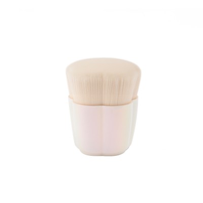 Flower Shape Shiny Colorful White Color Powder Travel Brush