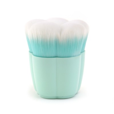 Light Green Color Flower Shape Powder Brush