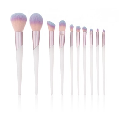 High Quality Beveled Aluminum Ferrule Plastic Handle Powder Brush Makeup Brush